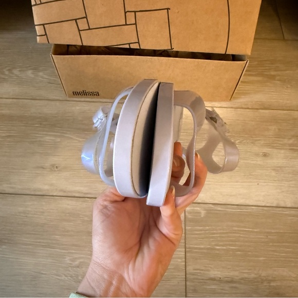 Melissa Sandals lilac pearl blue Purple iridescent shoes strappy y2k sz 7 - Picture 9 of 12